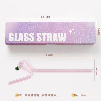 dual color crazy glass straws
